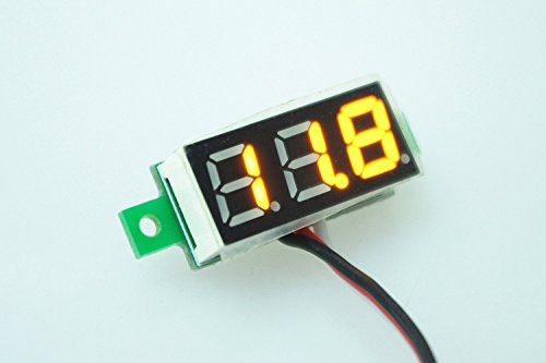 SMAKN 0.28 inch Mini Dc Voltmeter 0~100v Yellow Digital Display Voltmeter Gauge LED Voltage Detector