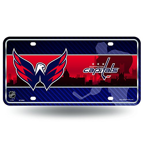 NHL Rico Industries Metal License Plate Tag Washington Capitals NHL Rico Industries Metal License Plate Tag Washington Capitals