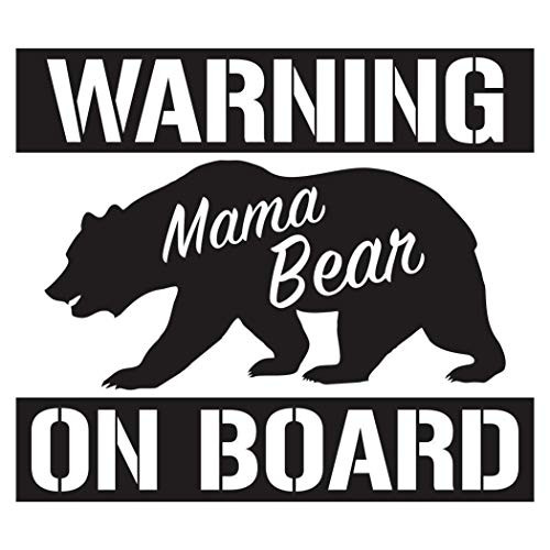 Mama Bear On Board Funny Bumper Sticker Vinyl Decal Sticker Warning Sticker For Car Truck Van SUV Window Joke Prank Sticker