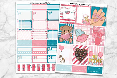 Life Planner Sticker Kit Kiss- Mini Kit on premium matte