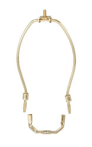 B and P Lamp 8 inch Harp Brass Plated Regular Weight