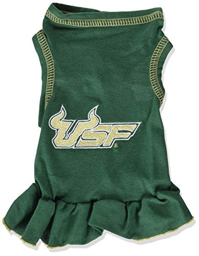 NCAA South Florida Bulls Cheerleader Dog Dress  Team Color Tiny