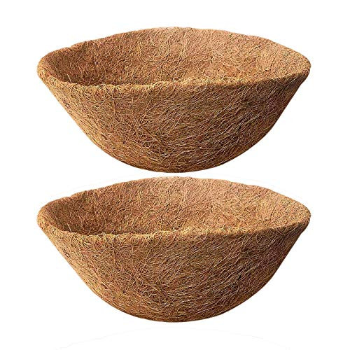 HIMETSUYA 2PCS Round Coco Liners for Hanging Basket 12 inch Coconut Fiber Planter Liners Coconut Fiber Liners for Wall Hanging Baskets Garden Planter Flower Pot 12 in HIMETSUYA 2PCS Round Coco Liners for Hanging Basket 12 inch Coconut Fiber Planter Liners Coconut Fiber Liners for Wall Hanging Baskets Garden Planter Flower Pot 12 in