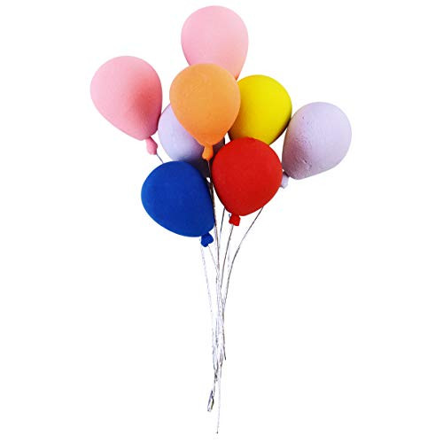 Toddmomy 8Pcs 112 Dollhouse Miniature Balloons Fairy Garden Micro Landscape Ornaments Dollhouse Decorations  Random Color