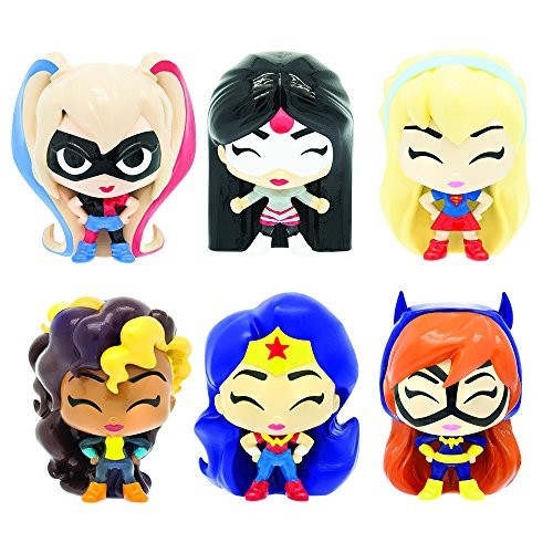 Basic Fun Mash'Ems Fash'Ems - DC Super Hero Girls 4 Pack (4 Blind Capsules Per Order) Squishy Collectible Toy