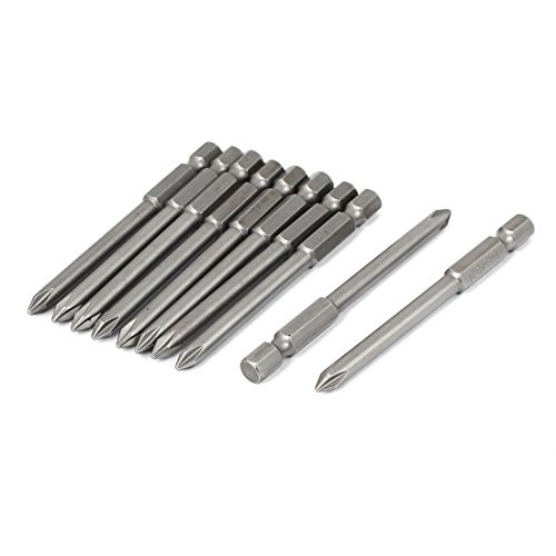 uxcell 1/4" Hex Shank 75mmx5mm PH1 Phillips Crosshead Screwdriver Bit 10pcs