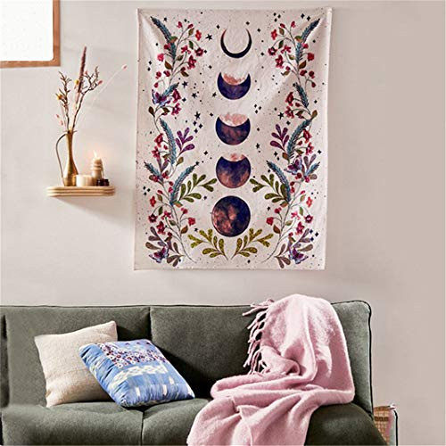 ZYHO Airlove Moonlit Garden Tapestry Moon Phase Tapestries Flower Vine Tapestry Black Background Floral Tapestry Wall Hanging for Room ZYHO Airlove Moonlit Garden Tapestry Moon Phase Tapestries Flower Vine Tapestry Black Background Floral Tapestry Wall Hanging for Room