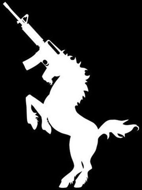 Unicorn AR15 Decal Vinyl Sticker Cars Trucks Vans Walls Laptop White 5.5 x 4 in DUC003 Unicorn AR15 Decal Vinyl Sticker Cars Trucks Vans Walls Laptop White 5.5 x 4 in DUC003