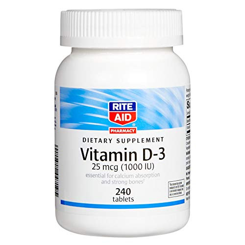 Rite Aid Pharmacy Vitamin D-3 25mcg  1000 IU  Tablets - 240 Count