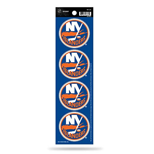 Rico Industries NHL New York Islanders Die Cut 4-Piece The Quad Sticker Sheet White 5.75 inch x 7.75 inch  QAD8401 Rico Industries NHL New York Islanders Die Cut 4-Piece The Quad Sticker Sheet White 5.75 inch x 7.75 inch  QAD8401