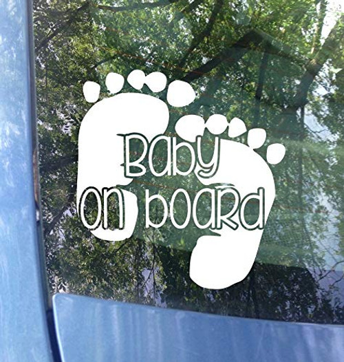 ORIGINAL Baby on Board Car Decal Baby Feet Safety Bumper Sticker 5.5 inchx5 inch Color Options ORIGINAL Baby on Board Car Decal Baby Feet Safety Bumper Sticker 5.5 inchx5 inch Color Options