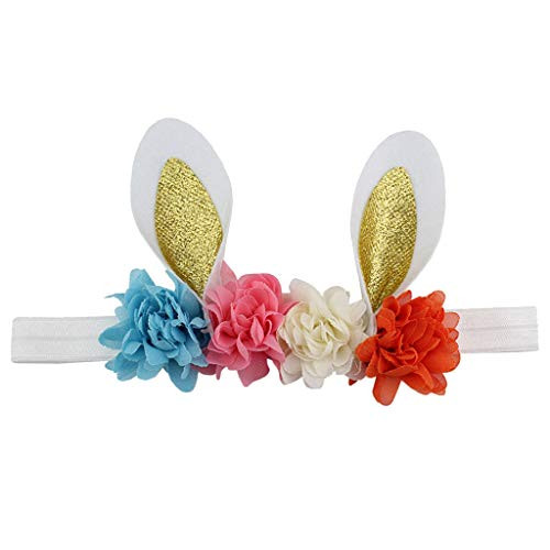 Bunny Headband Easter Baby Girls Headband Flower Rabbit Ears Hair Band Easter Sunday Multicolor Rose Easter Headbands Multicolor B Bunny Headband Easter Baby Girls Headband Flower Rabbit Ears Hair Band Easter Sunday Multicolor Rose Easter Headbands Multicolor B