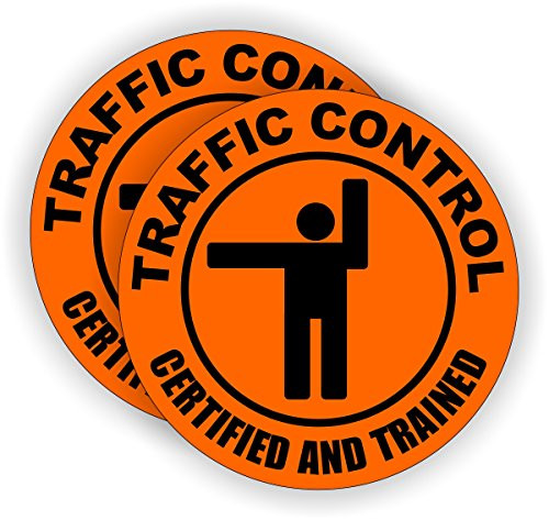 Traffic Control Hard Hat Sticker   Helmet Decal Label Lunch Tool Box Flagger Safety