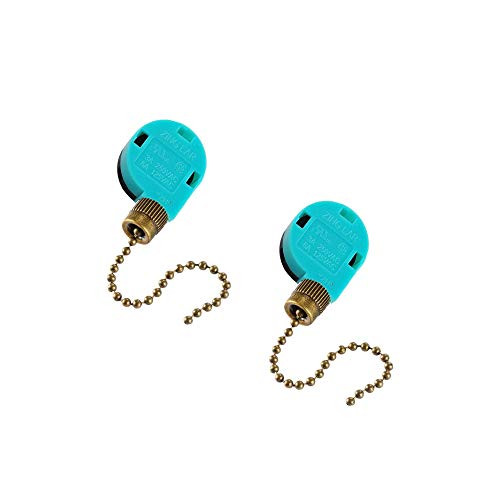 Ceiling Fan Switch Zing Ear Pull Chain Switch ZE-268S6 3 Speed 4 Wire Switch Control Replacement Switch Ceiling Fans Wall Lamps Cabinet Light.  2 Pack Bronze
