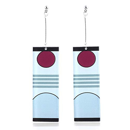 beijingju 1Pair Kimetsu No Yaiba Tanjirou Kamado Earrings Demon Slayer Anime Eardrop Decor
