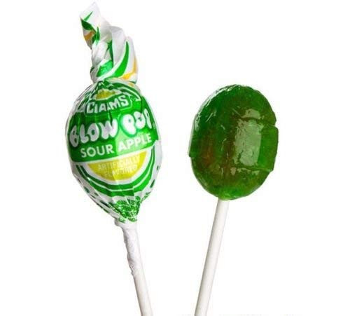 12 PIECE SOUR APPLE CHARMS BLOW POPS
