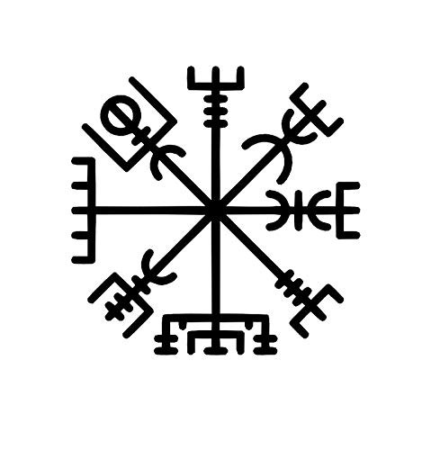 Viking Compass Decal Vinyl Sticker Cars Trucks Vans Walls Laptop  Black 5.5 x 5.5 in DUC1214