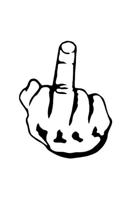 Middle Finger Decal Vinyl Sticker Cars Trucks Vans Walls Laptop Black 5.5 x 4.4 in DUC703 Middle Finger Decal Vinyl Sticker Cars Trucks Vans Walls Laptop Black 5.5 x 4.4 in DUC703