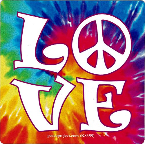 Peace Resource Project Love - Small Bumper Sticker or Laptop Decal  3.25 inch X 3.25 inch