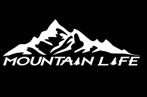 Legacy Innovations LLI Mountain Life   Decal Vinyl Sticker   Cars Trucks Vans Walls Laptop   White   5.5 x 1.9 in   LLI1665
