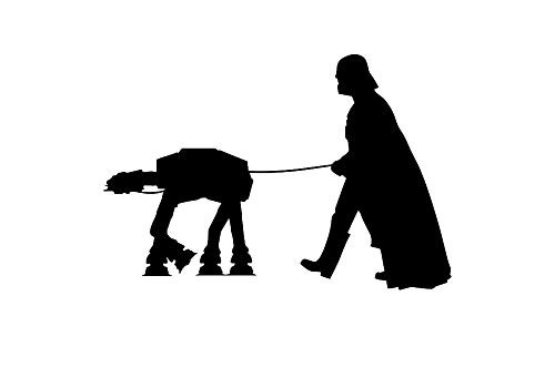 LLI Vader Walking at-at Robot Funny Decal Vinyl Sticker Cars Trucks Vans Walls Laptop Black 5.5 x 3.7 in LLI1702 LLI Vader Walking at-at Robot Funny Decal Vinyl Sticker Cars Trucks Vans Walls Laptop Black 5.5 x 3.7 in LLI1702