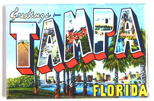 Greetings from Tampa Florida Fridge Magnet  2 x 3 inches  style B