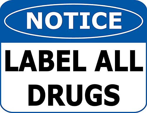 PCSCP Notice Label All Drugs 11.5 inch 9 inch Laminated OSHA Safety Sign