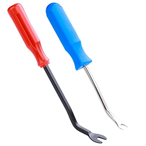 QXUJI 2PCS Upholstery and Construction Staple Remover with Tack Puller Tool Nail Puller Carpet Remover for Removing All Kinds of Staples for Furniture Floor Wooden Case Carton Photo Frame