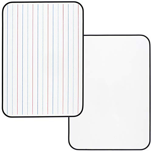 Oucean Dry Erase Board Small Dry Erase Lapboards Double-Sided Whiteboard Portable Ruled  Plain Dry Erase Board for Students Teachers Kids  Black 9Wx12L