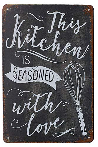 SUMIK Kitchen Love Cooking Life Fun Saying Metal Tin Sign Vintage Art Poster Plaque Kitchen Home Wall Decor