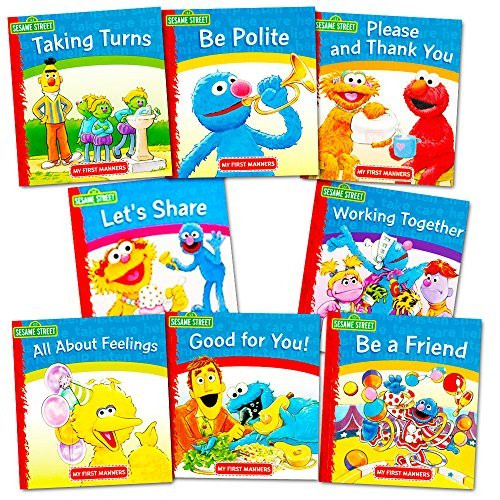 Sesame Street Elmo Manners Books For Kids Toddlers -- Set of 8 Manners Books