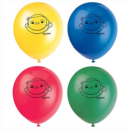 12 inch Latex Curious George Balloons 8ct 12 inch Latex Curious George Balloons 8ct
