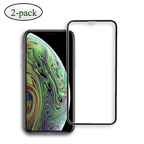Screen Protector Compatible for iPhone Xs MAX Tempered Glass Screen Protector 3D Full Frame Curved Edge 9H Hardness Easy Installation  iphonexsmax 2pack