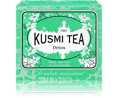 Kusmi Tea Detox Green Tea - Lemon Grass, Scent of Lemon, and Blend of Yerba Mate Infusion Feel Rejuvenated and Pleasure Perfect for Tea Lovers (20 Muslin Tea Bags 20 Servings) Kusmi Tea Detox Green Tea - Lemon Grass, Scent of Lemon, and Blend of Yerba Mate Infusion Feel Rejuvenated and Pleasure Perfect for Tea Lovers (20 Muslin Tea Bags 20 Servings)