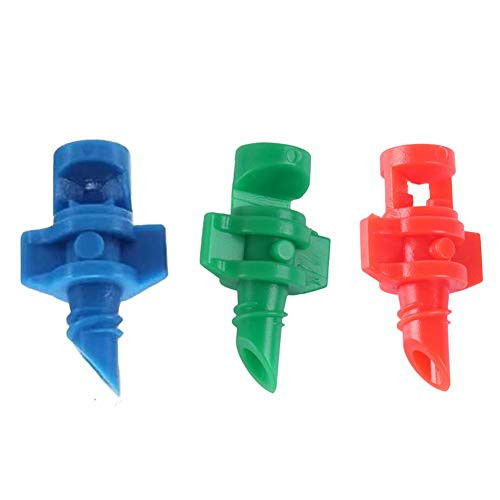 Asodomo 150Pcs Misting Nozzle Sprinkler Irrigation Heads Micro Garden Lawn Water Spray 360 Degree Atomizing Watering Droppers Sprinklers Irrigation System