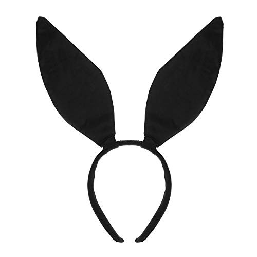 Frcolor Bunny Ears Headband Easter Rabbit Ear Hair Band Party Cosplay Costume  Black