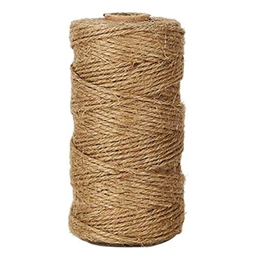 Natural Jute Twine 3mm 328 Feet Crafting Twine String for Crafts Gift Craft Projects Wrapping Bundling Packing Gardening and More Jute Rope to Use Around The House and Garden