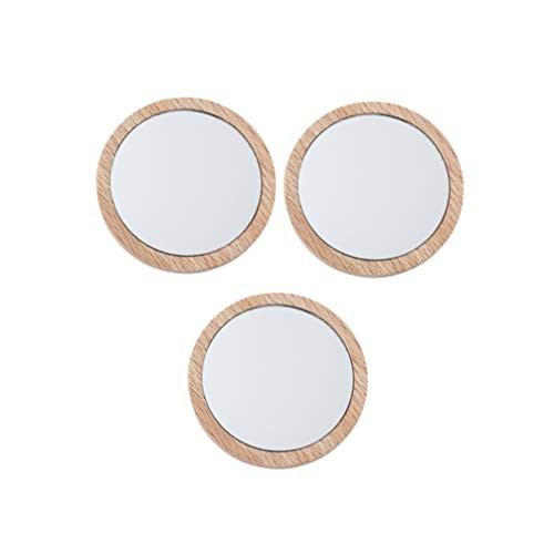 Beaupretty 2Pcs Mini Mirror Makeup Mirror Cosmetic Mirror Pocket Mirror for Women Girls Home