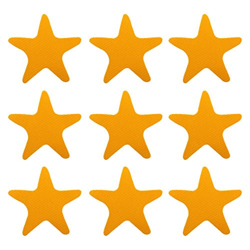 Yardwe 20 PCS Anti Slip Shower Stickers Safety Shower Treads Adhesive Appliques Shower Treads Self Adhesive Bathtub Stickers Non-Slip Bath Stickers  Yellow Star