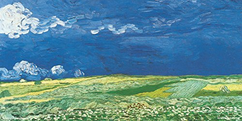 Vincent Van Gogh Wheat Field Under a Clouded Sky Thunderclouds Decorative Fine Post Impressionist Art Print (Unframed 12x24 Poster) Vincent Van Gogh Wheat Field Under a Clouded Sky Thunderclouds Decorative Fine Post Impressionist Art Print (Unframed 12x24 Poster)