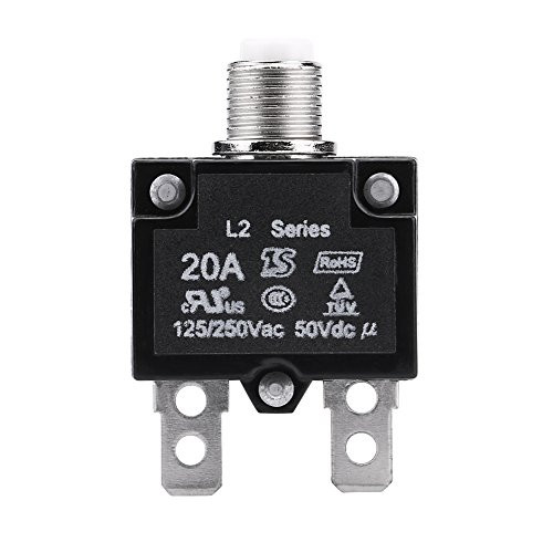 Akozon AC 125 250V Reset Thermal Switch Circuit Breaker Over Current Overload Protector for Generator  20A