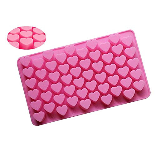 Amever Silicone Mini Heart Shape Baking Mold Heart Mold Ice Cube Chocolate Mold Jelly Candy Muffins Valentine Chocolate DIY Soap