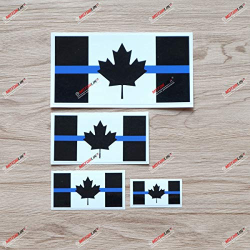 Thin Blue Line Canada Canadian Flag Vinyl Decal Sticker - 4 Pack Glossy 2 Inches 3 Inches 4 Inches 6 Inches - for Car Boat Laptop Cup Thin Blue Line Canada Canadian Flag Vinyl Decal Sticker - 4 Pack Glossy 2 Inches 3 Inches 4 Inches 6 Inches - for Car Boat Laptop Cup