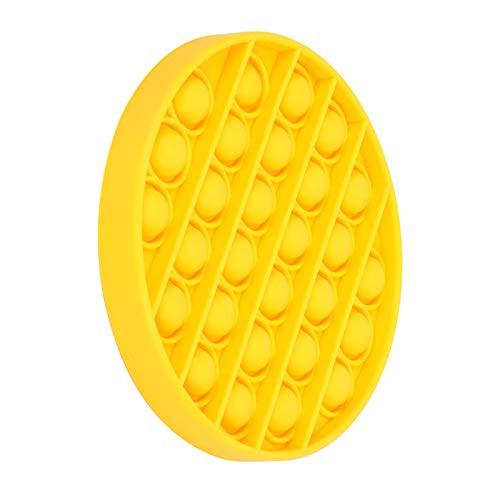 Hrrtyueg Pop Fidget Toy Push pop pop Bubble Sensory Fidget Toy Autism Special Needs Stress Reliever Silicone Stress Reliever Toy Squeeze Sensory Toy Yellow