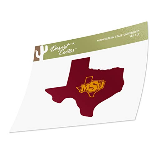 Midwestern State University NCAA Vinyl Decal Laptop Water Bottle Car Scrapbook  State Border Sticker