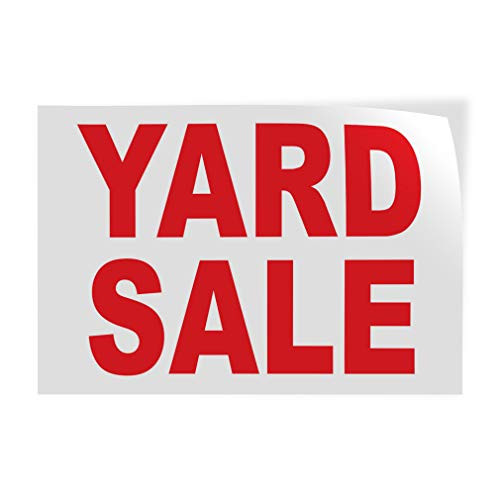 Decal Stickers Multiple Sizes Yard Sale Red Industrial Vinyl Safety Sign Label Business 7x5Inches