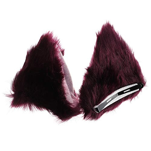 PIXNOR Plush Cat Ear Hair Clips Cosplay Anime Cartoon Long Fox Fur Ears Barrettes for Parties Cosplay Costume PIXNOR Plush Cat Ear Hair Clips Cosplay Anime Cartoon Long Fox Fur Ears Barrettes for Parties Cosplay Costume