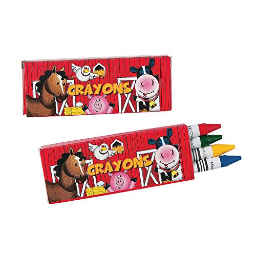Farm Party Crayon Boxes - Pack of 24