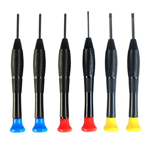 6 pcs Multi-bit Precision Electronic Screwdriver Set?Professional Phillips and Slotted Bits