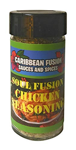 Caribbean Fusion  Gourmet Fusion Soul Chicken Seasoning   Vegan Friendly Perfect as a Rub or Grilling Ribs Poultry Chicken Wings and BBQ